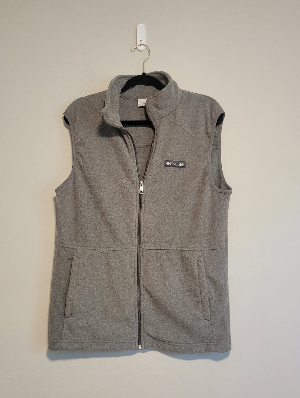 Columbia Men's Gray Heather Fleece Vest Size Medium